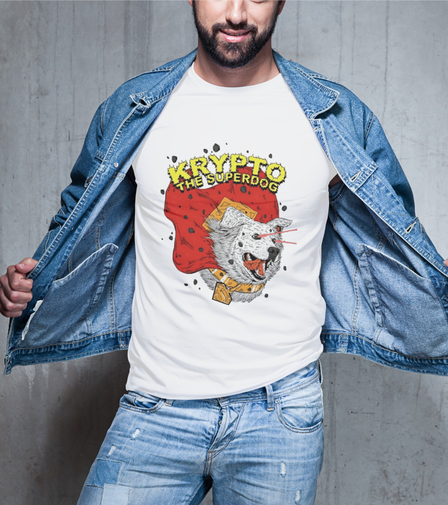 Krypto The Superdog DC Comics Superman Cape Laser Eyes T-Shirt