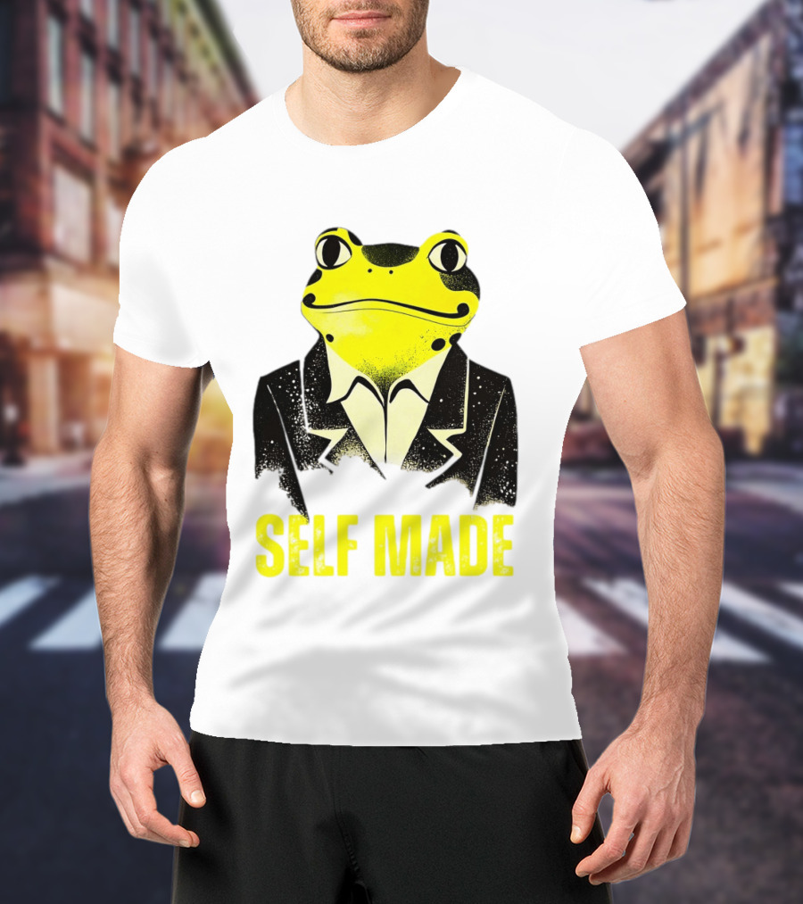 Frog In Business Suit Self Made T-Shirt