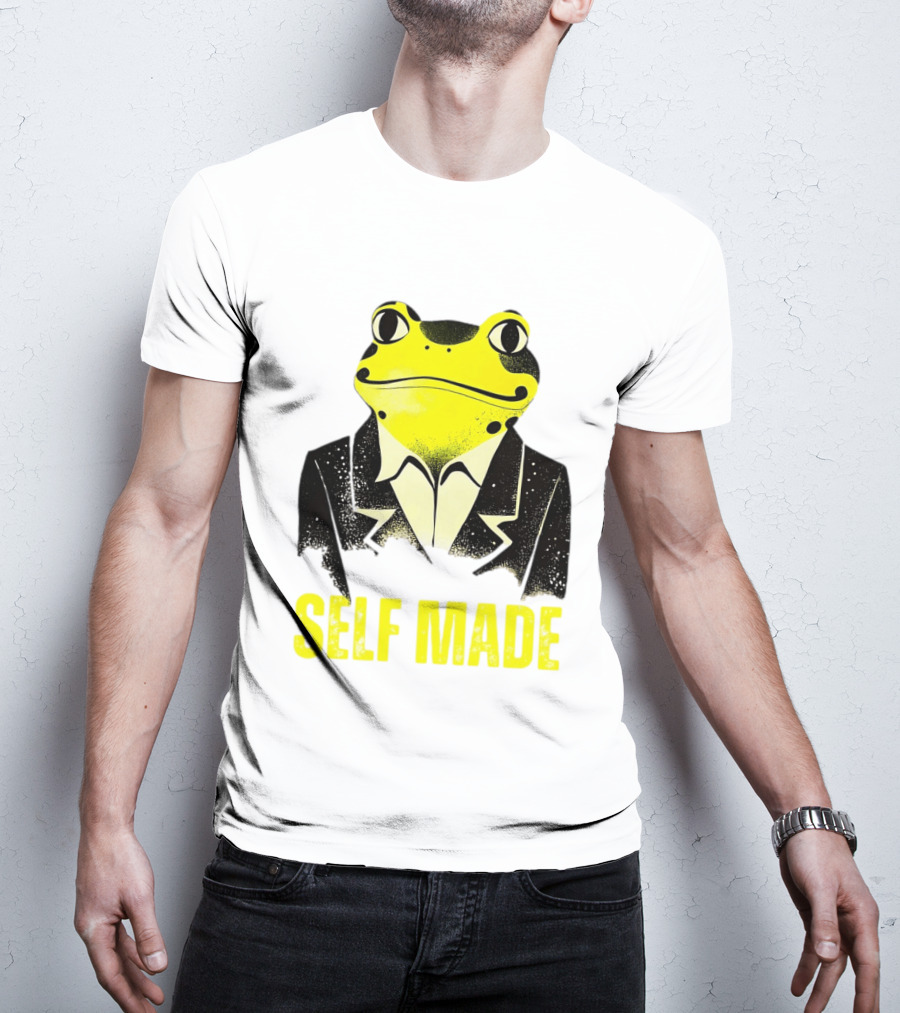 Frog In Business Suit Self Made T-Shirt