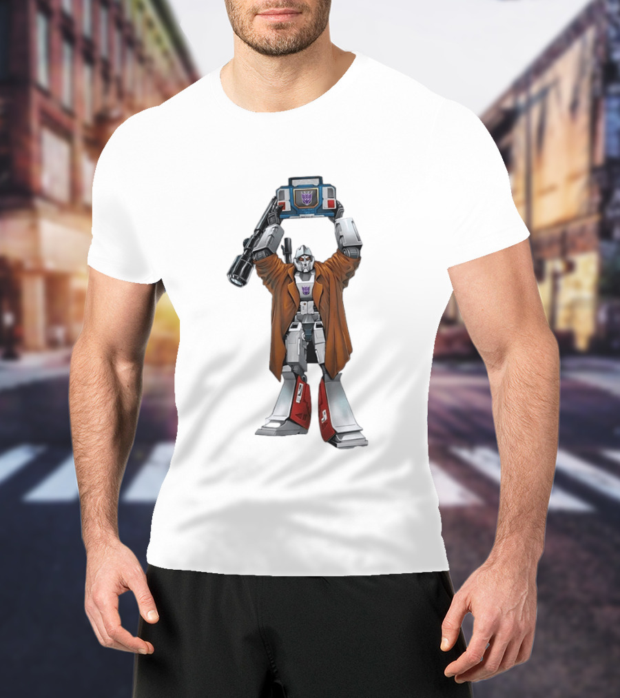 Megatron Lifting Soundwave 80s Transformers Decepticon T-Shirt