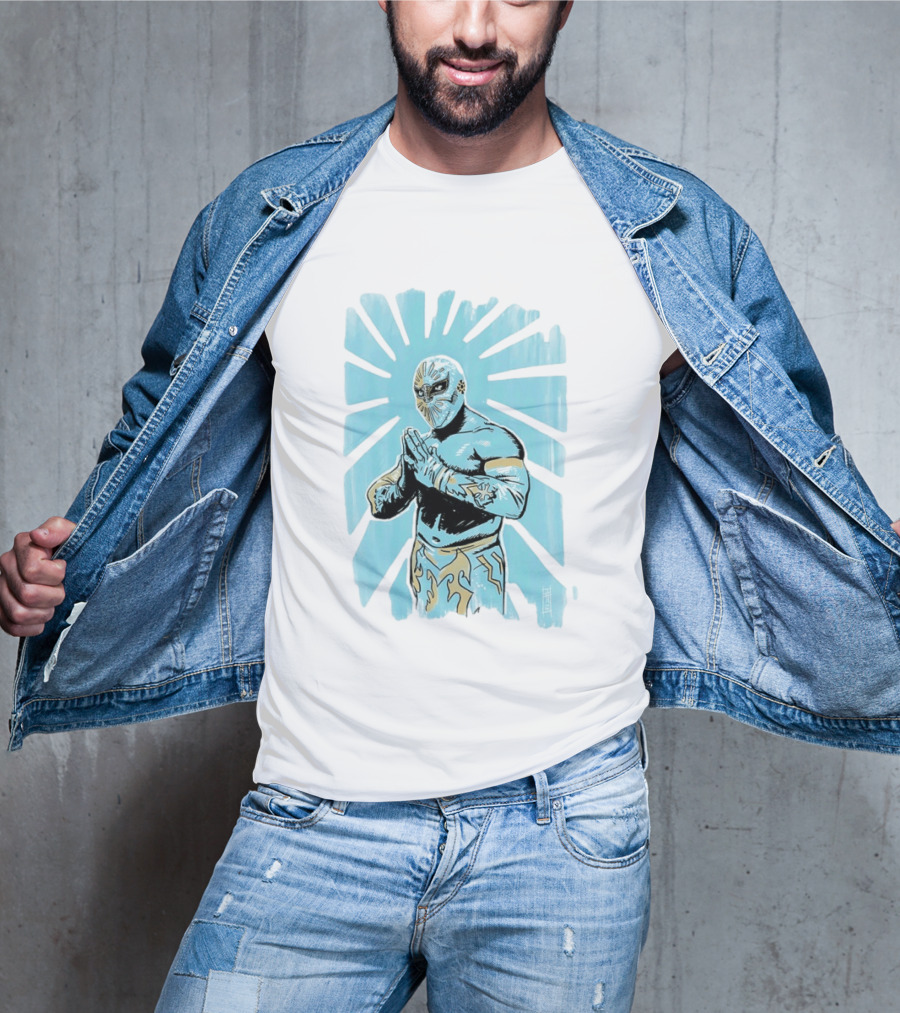 Místico Lucha Libre Wrestler CMLL Wrestling Masked Starburst T-Shirt