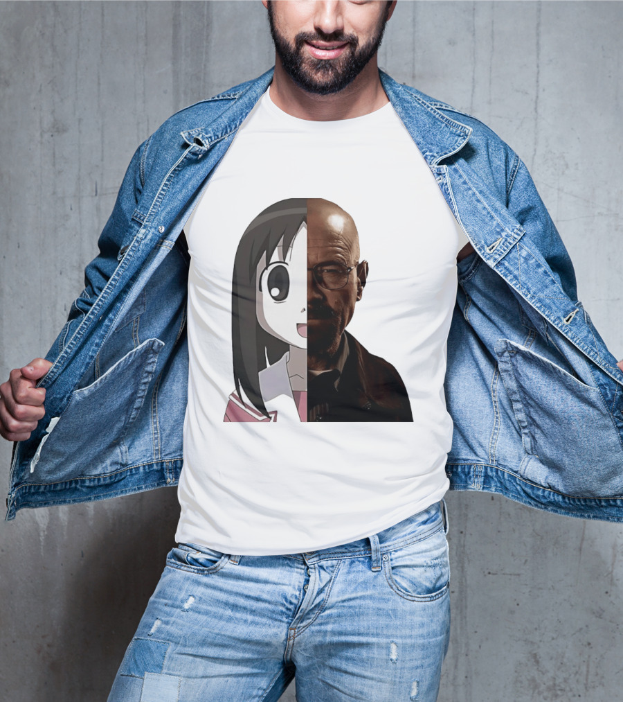 Walter White And Ayumu Kasuga Half Face Combo T-Shirt