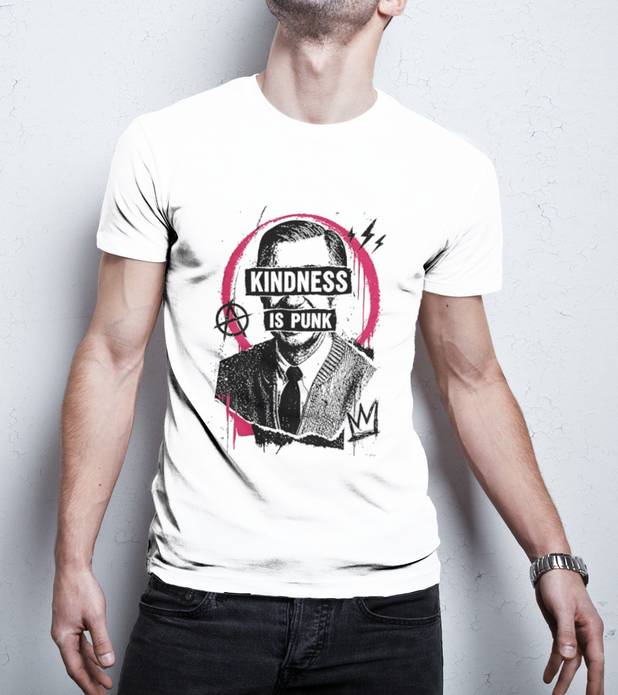 Kindness Is Punk Anarchy Symbol Torn Electric Lightning Bolt T-Shirt
