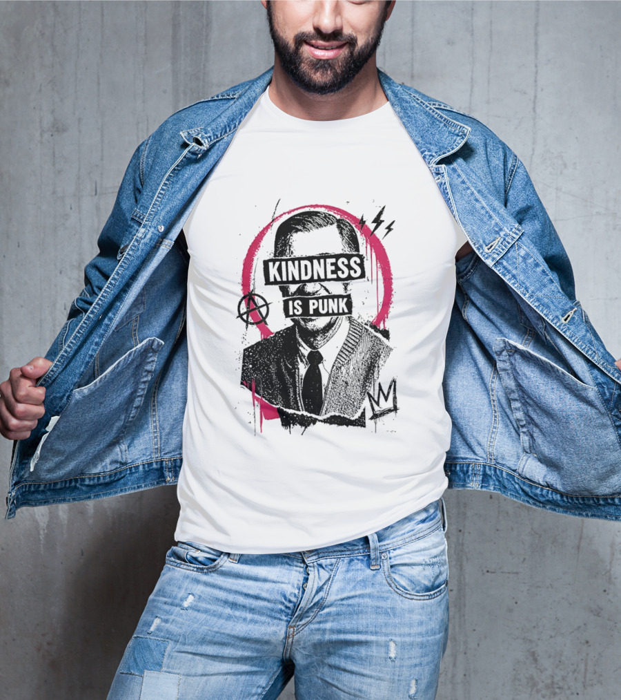 Kindness Is Punk Anarchy Symbol Torn Electric Lightning Bolt T-Shirt