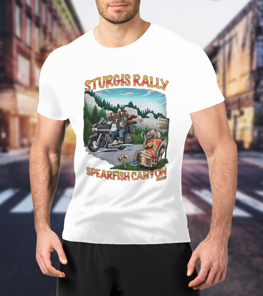 Sturgis Rally 2020 Squirrels Riding Motorcycle Spearfish Canyon T-Shirt
