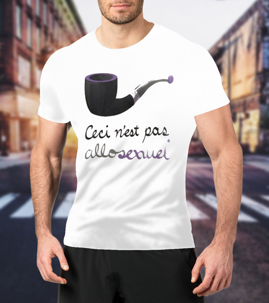 Ceci N'est Pas Allosexeuel Pipe Treachery Of Images T-Shirt