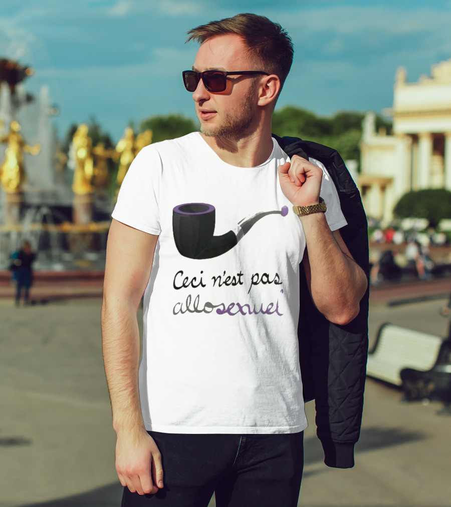 Ceci N'est Pas Allosexeuel Pipe Treachery Of Images T-Shirt
