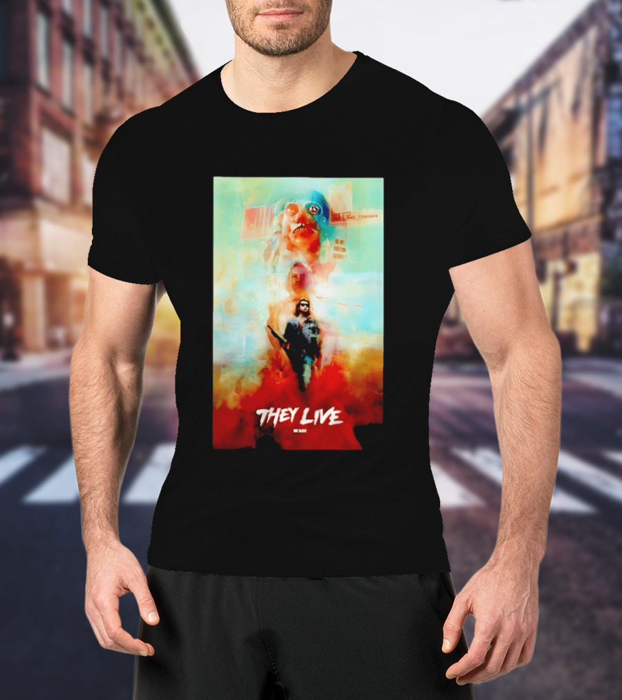 They Live John Nada Sci Fi Surreal Movie Film T-Shirt