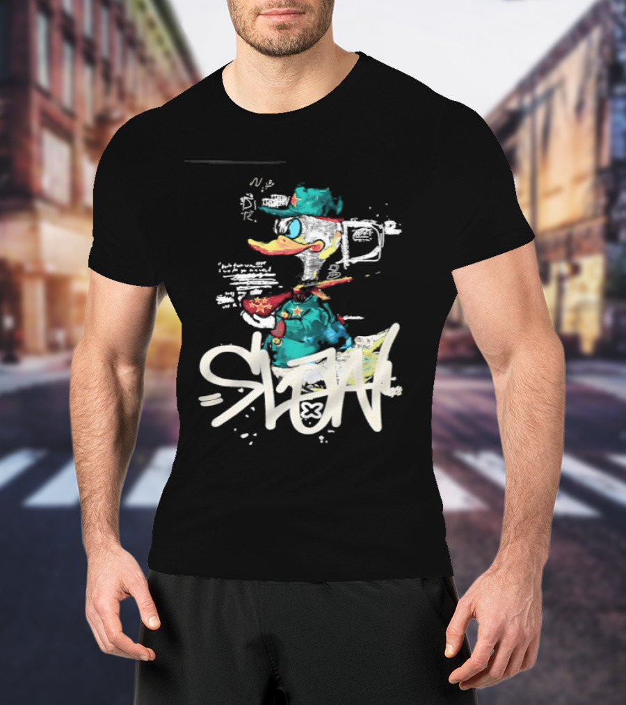 Donald Duck Soldier Streetwear DR D2 Fashion T-Shirt