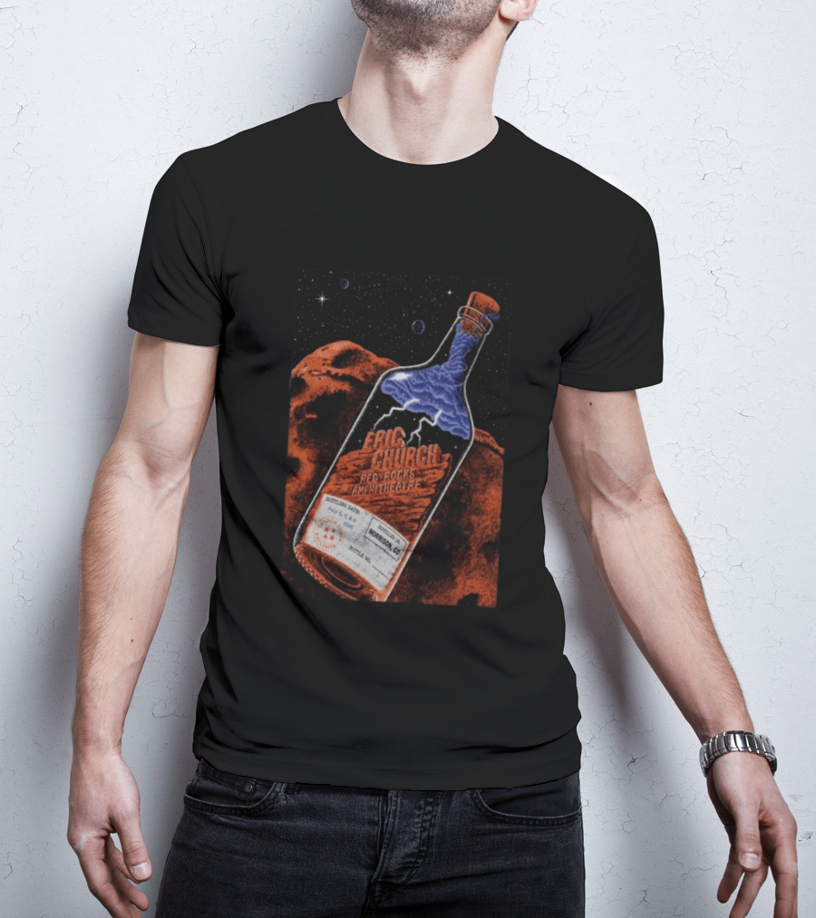 Eric Church Red Rocks Amphitheatre July 8 2026 Morrison CO Bottle T-Shirt