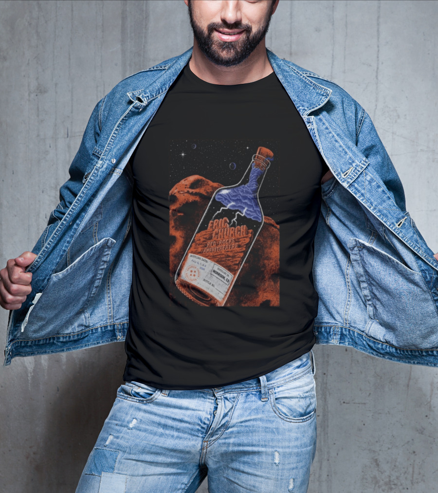 Eric Church Red Rocks Amphitheatre July 8 2026 Morrison CO Bottle T-Shirt