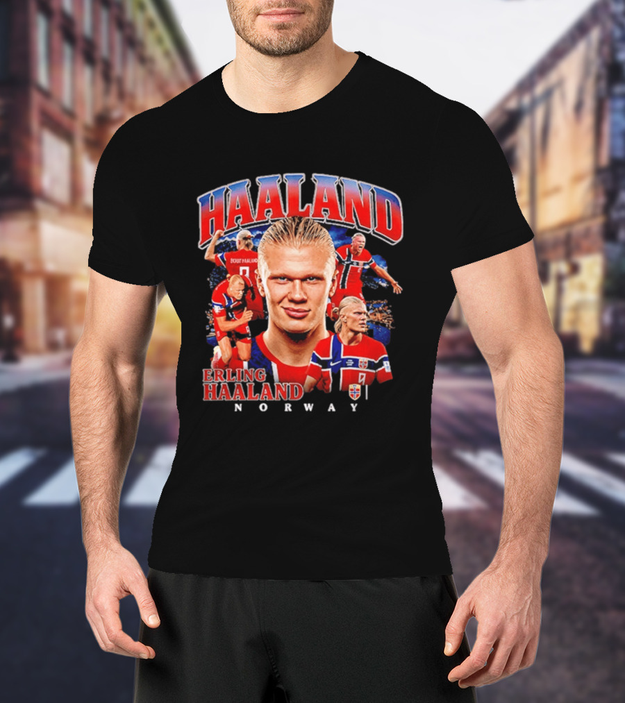 HAALAND Norway Erling Haaland Football Star T-Shirt