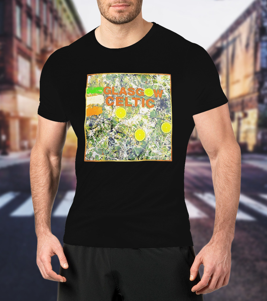 Glasgow Celtic Lime Splash Art With Citrus Accents T-Shirt