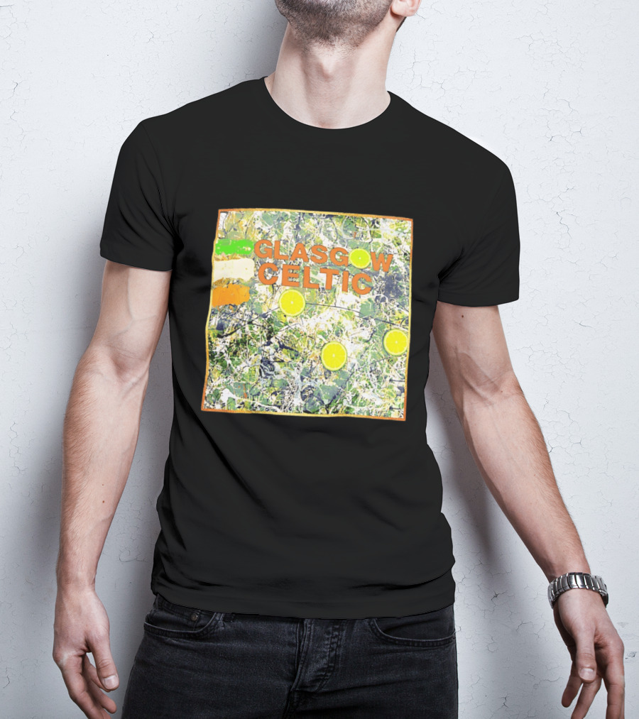 Glasgow Celtic Lime Splash Art With Citrus Accents T-Shirt