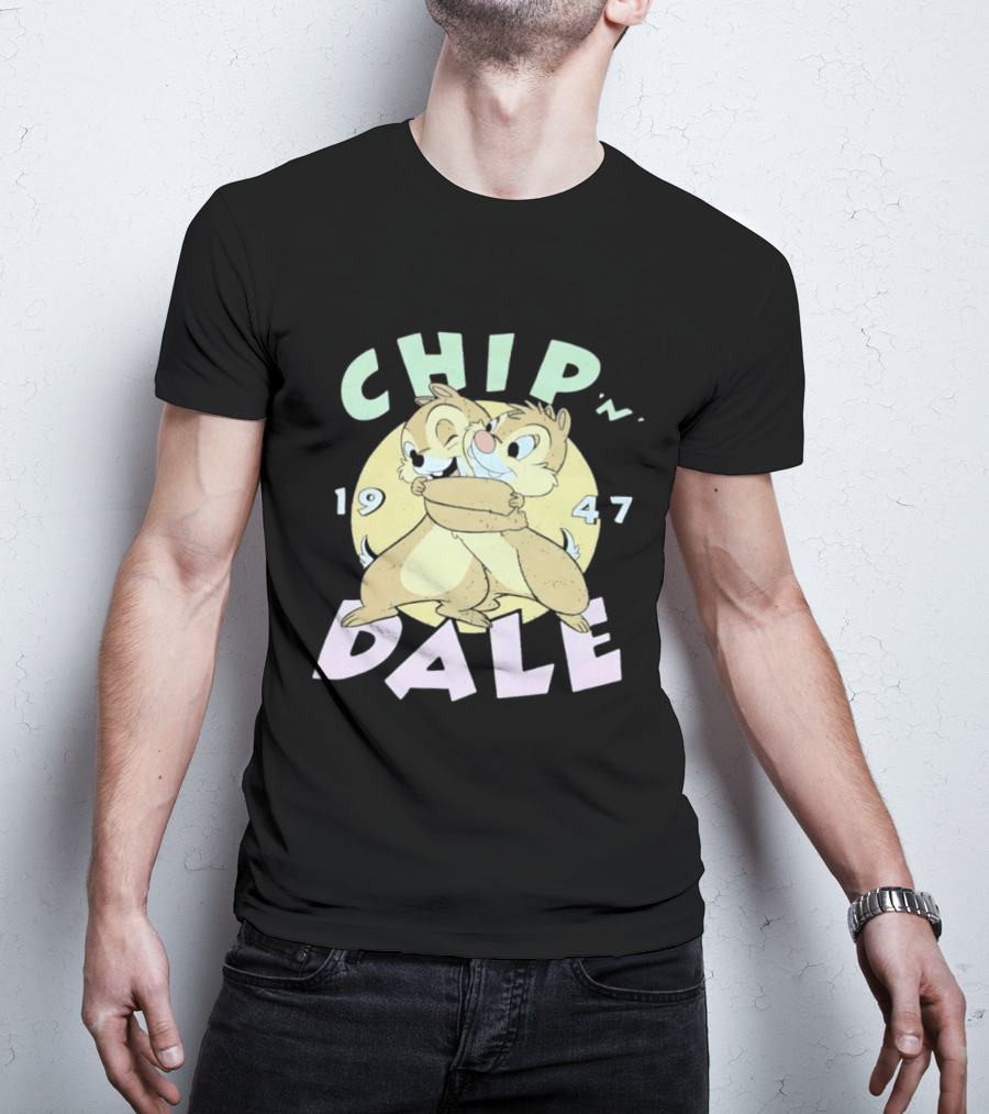 Chip N Dale 1947 Disney Characters Hugging T-Shirt