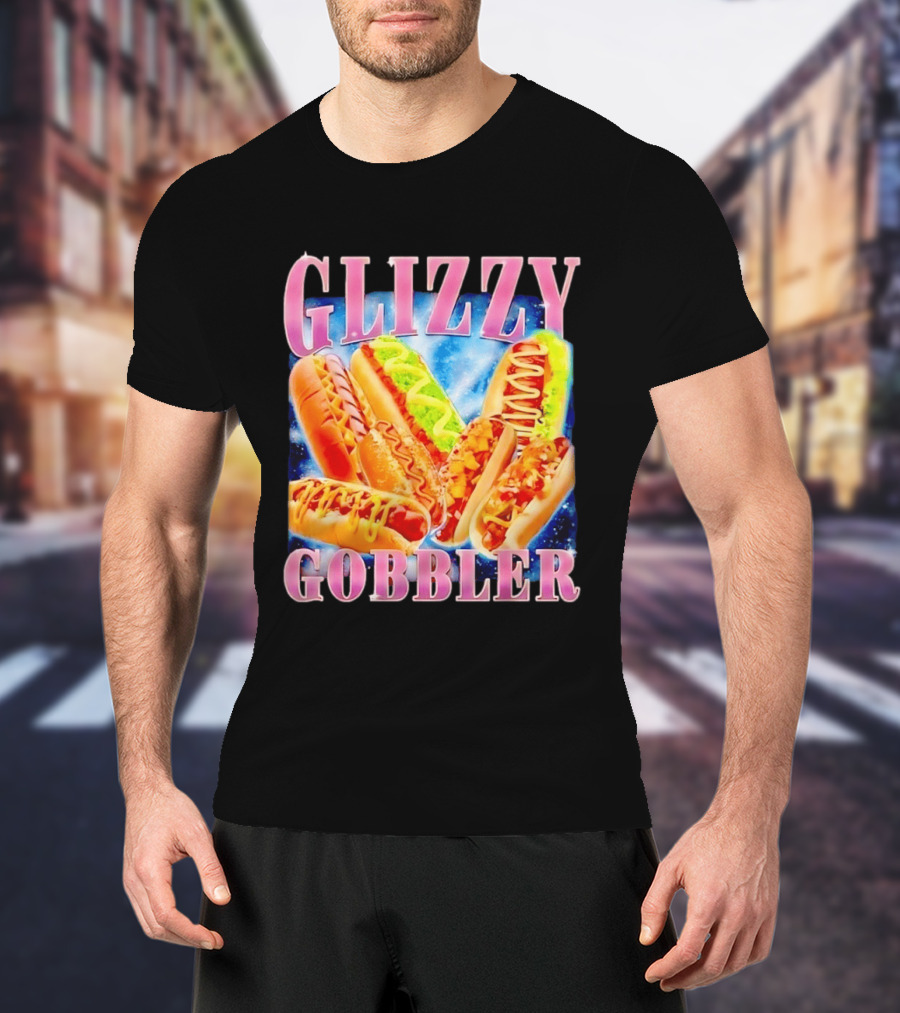 Glizzy Gobbler Hot Dogs Space Galaxy Food Extravaganza T-Shirt