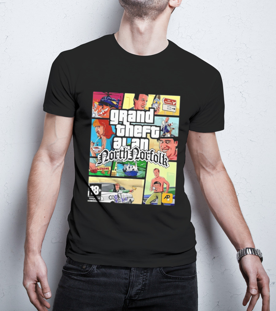 Grand Theft Alan North Norfolk Steve Coogan T-Shirt