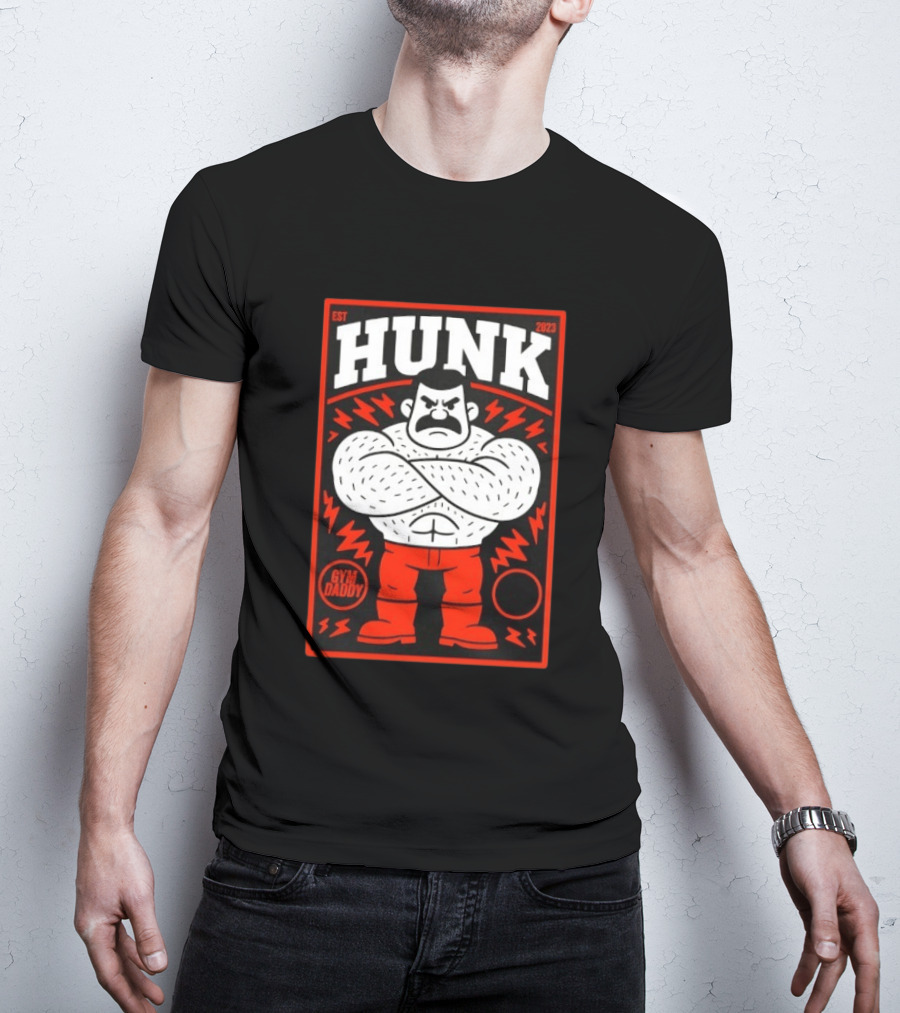 Hunk Est 2023 Gym Daddy Muscle Man T-Shirt