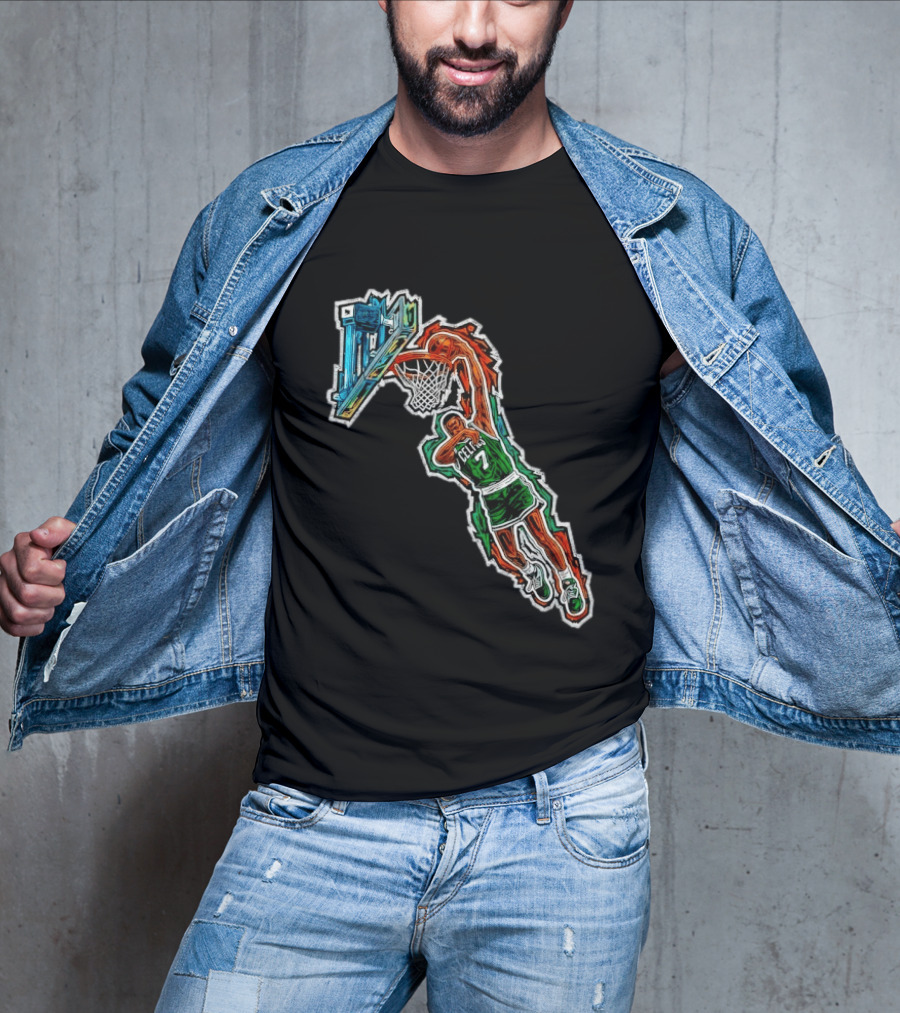 Jaylen Brown Celtics Dunk NBA Basketball 7 T-Shirt