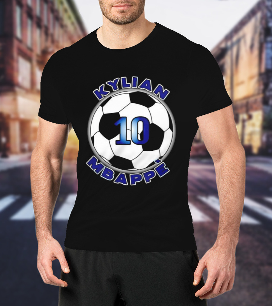 Kylian Mbappe 10 Soccer Ball France National Football Team T-Shirt