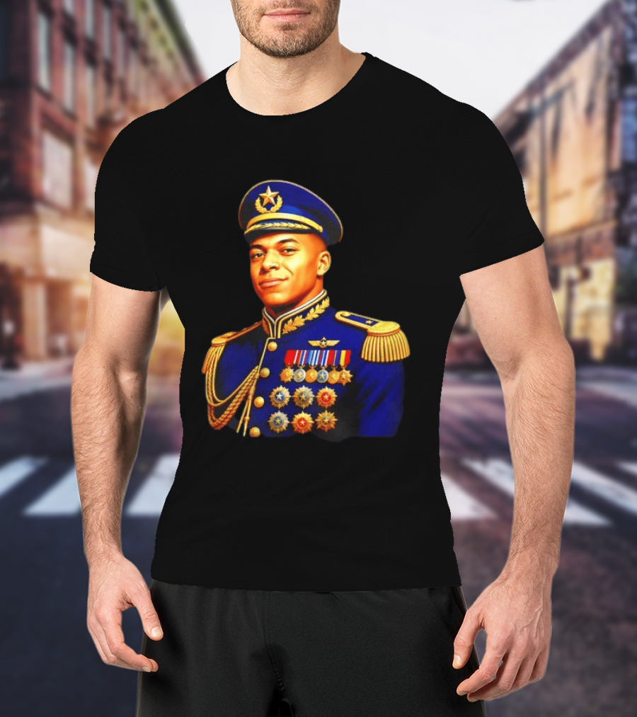Kylian Mbappe Dictator Paris Saint Germain Military Uniform T-Shirt