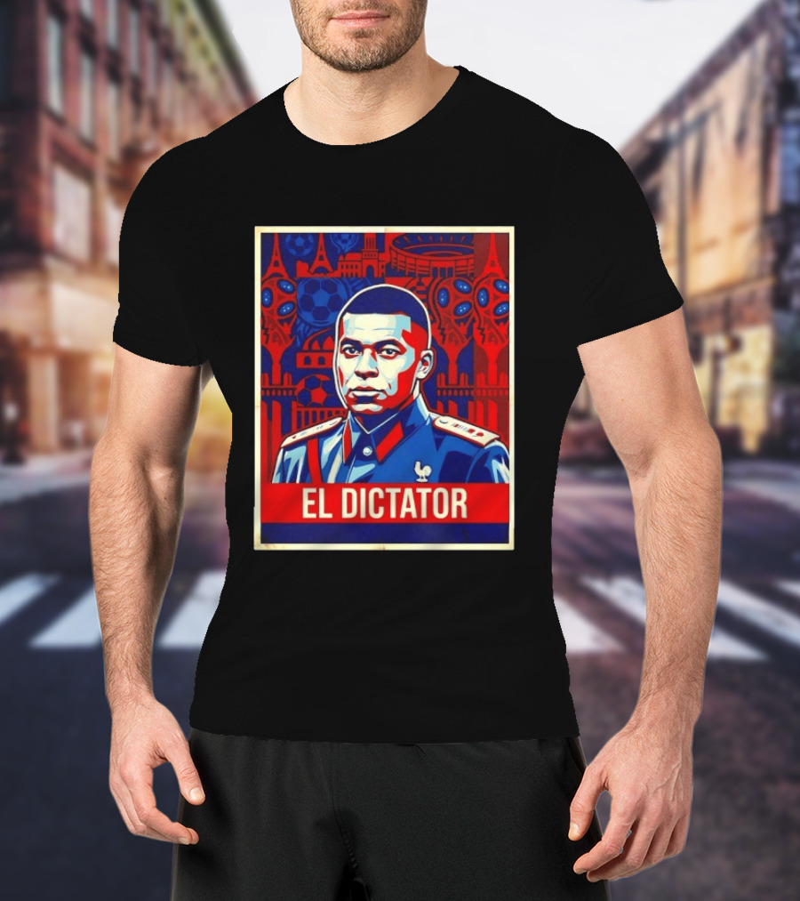 Kylian Mbappe El Dictator Paris Saint Germain Art Deco T-Shirt