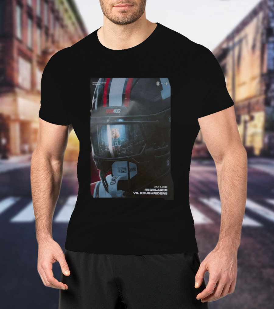 Redblacks Vs Roughriders July 3 2026 The Stadium To Rouge Noir T-Shirt