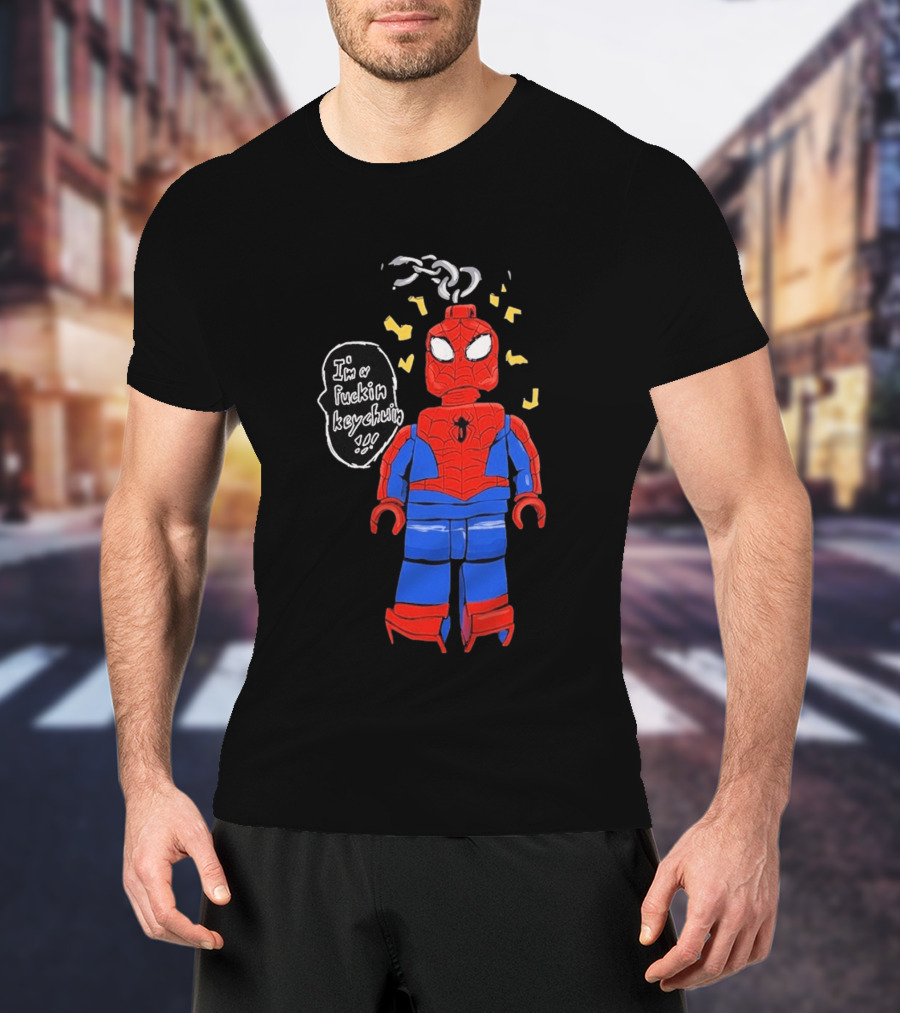 Lego Spider Man I'm A Keychain Funny Minifigure T-Shirt