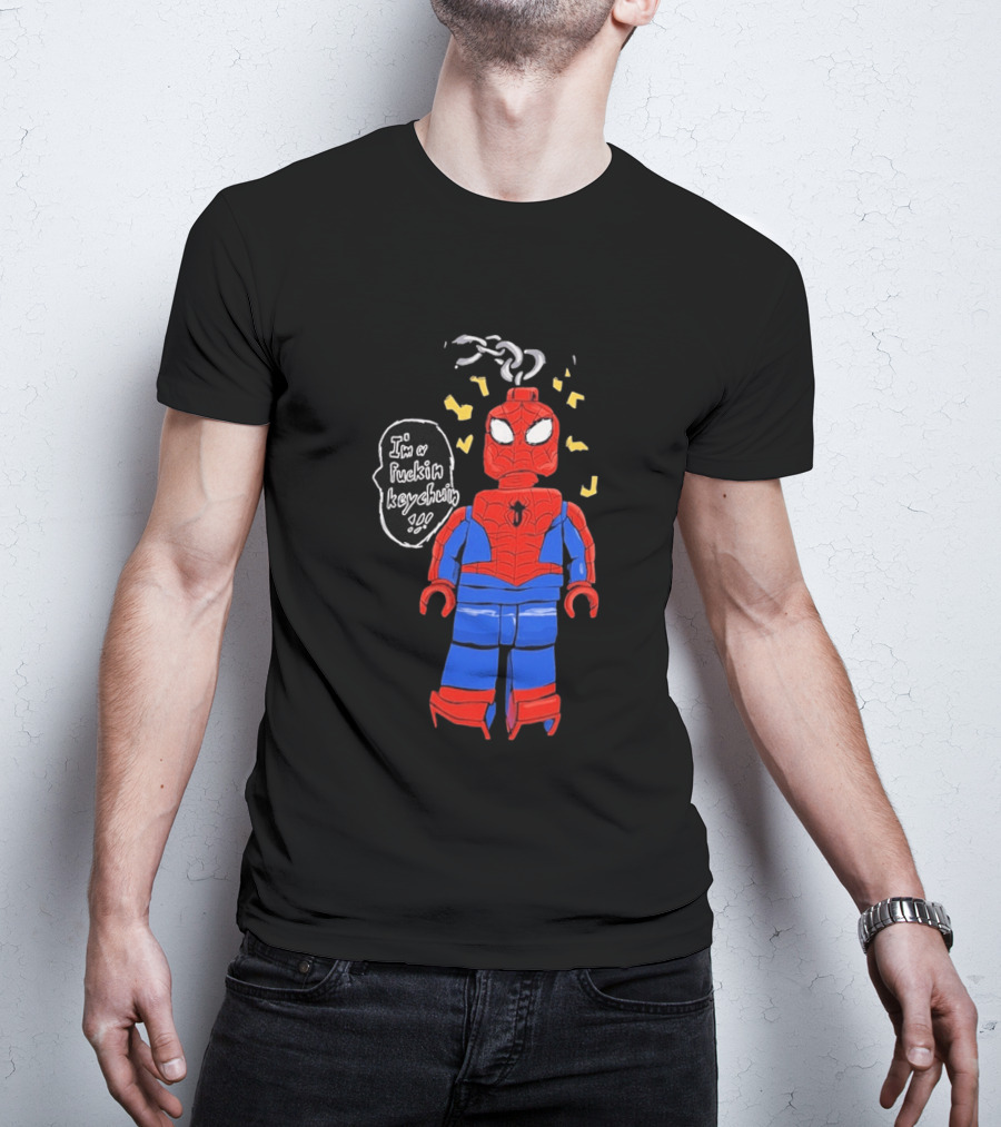 Lego Spider Man I'm A Keychain Funny Minifigure T-Shirt