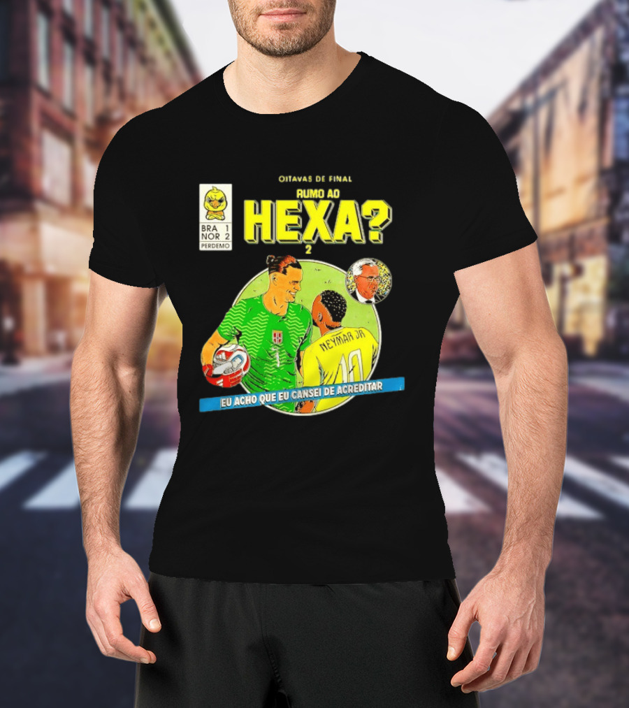 Olimpíadas De 2030 Rumo Ao Hexa Neymar Jr Erling Haaland Brasil Noruega T-Shirt