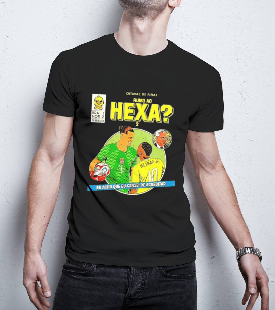 Olimpíadas De 2030 Rumo Ao Hexa Neymar Jr Erling Haaland Brasil Noruega T-Shirt