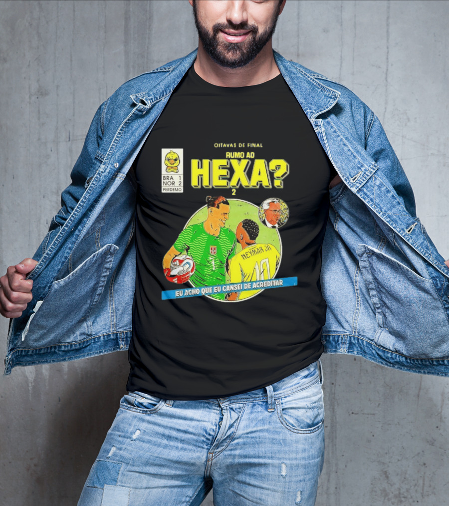 Olimpíadas De 2030 Rumo Ao Hexa Neymar Jr Erling Haaland Brasil Noruega T-Shirt