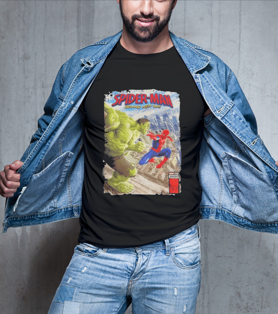 Spider Man Brand New Day Marvel 2026 Spider Man Vs Hulk Epic Showdown T-Shirt