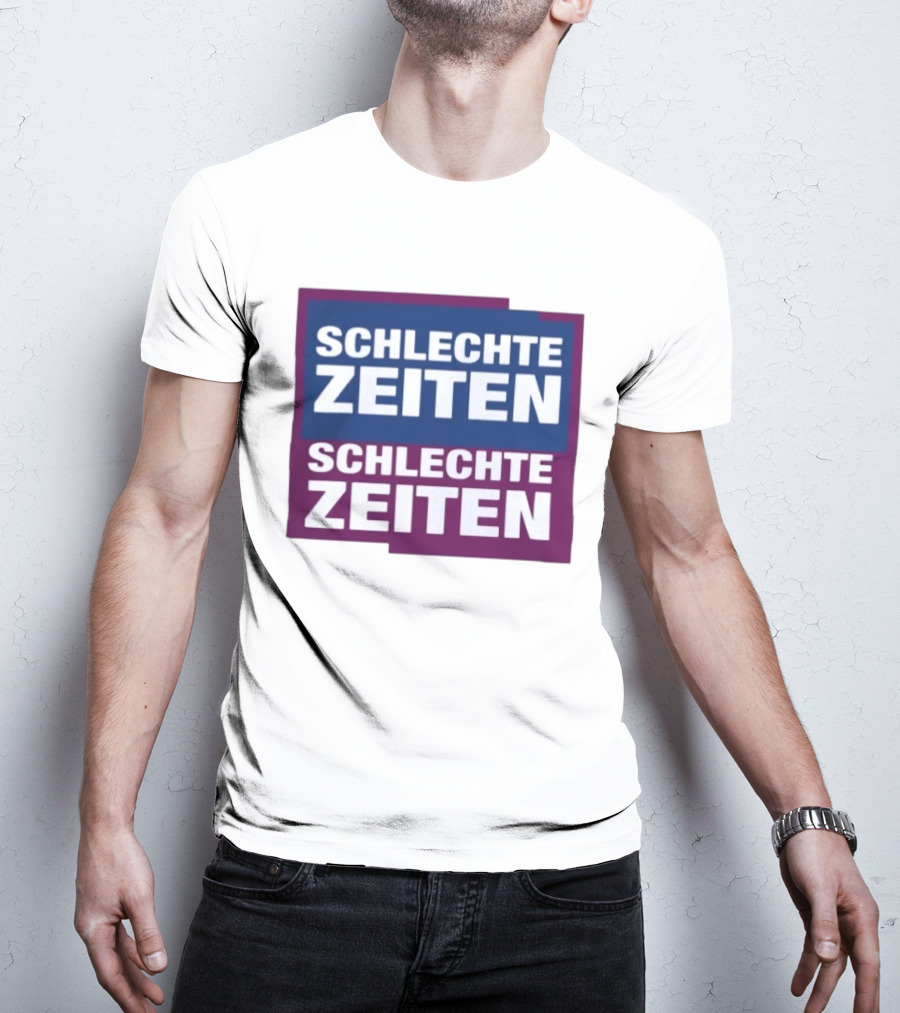 Versager Clothing Schlechte Zeiten Schlechte Zeiten Blue Purple Blocks T-Shirt
