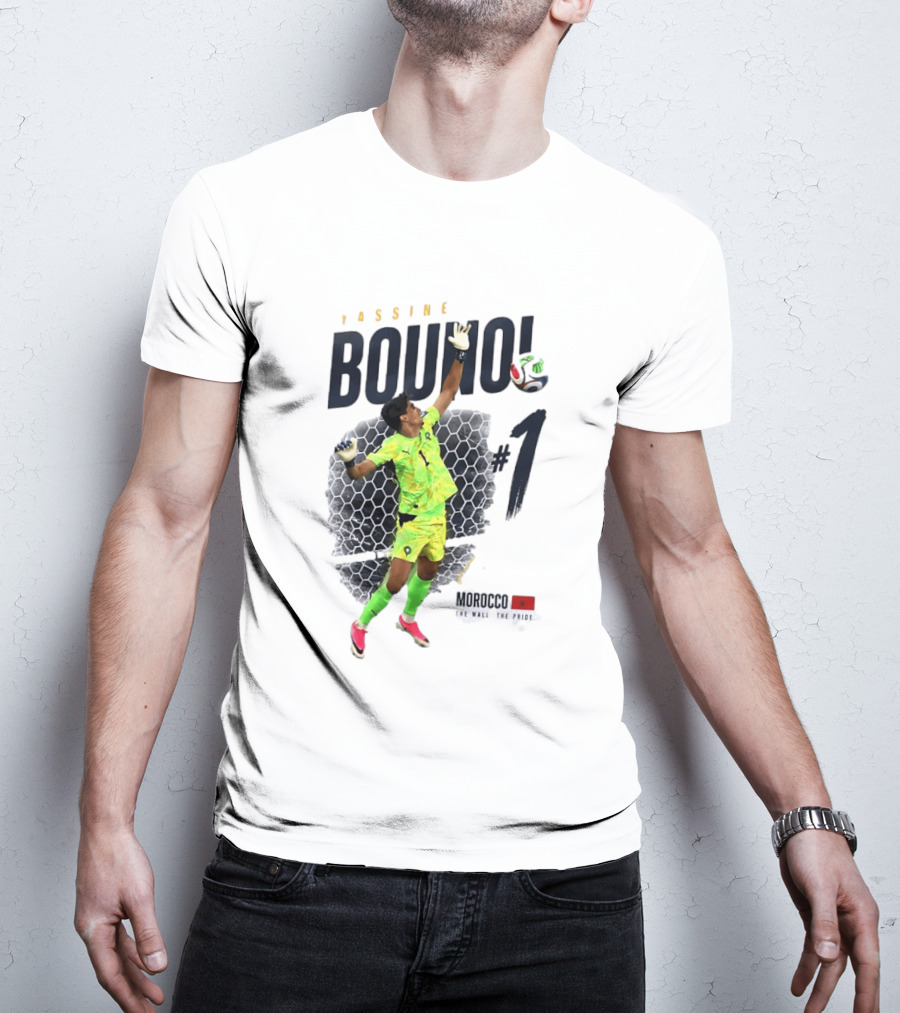 Yassine Bounou Morocco Goalkeeper The Wall The Pride Save Number 1 T-Shirt