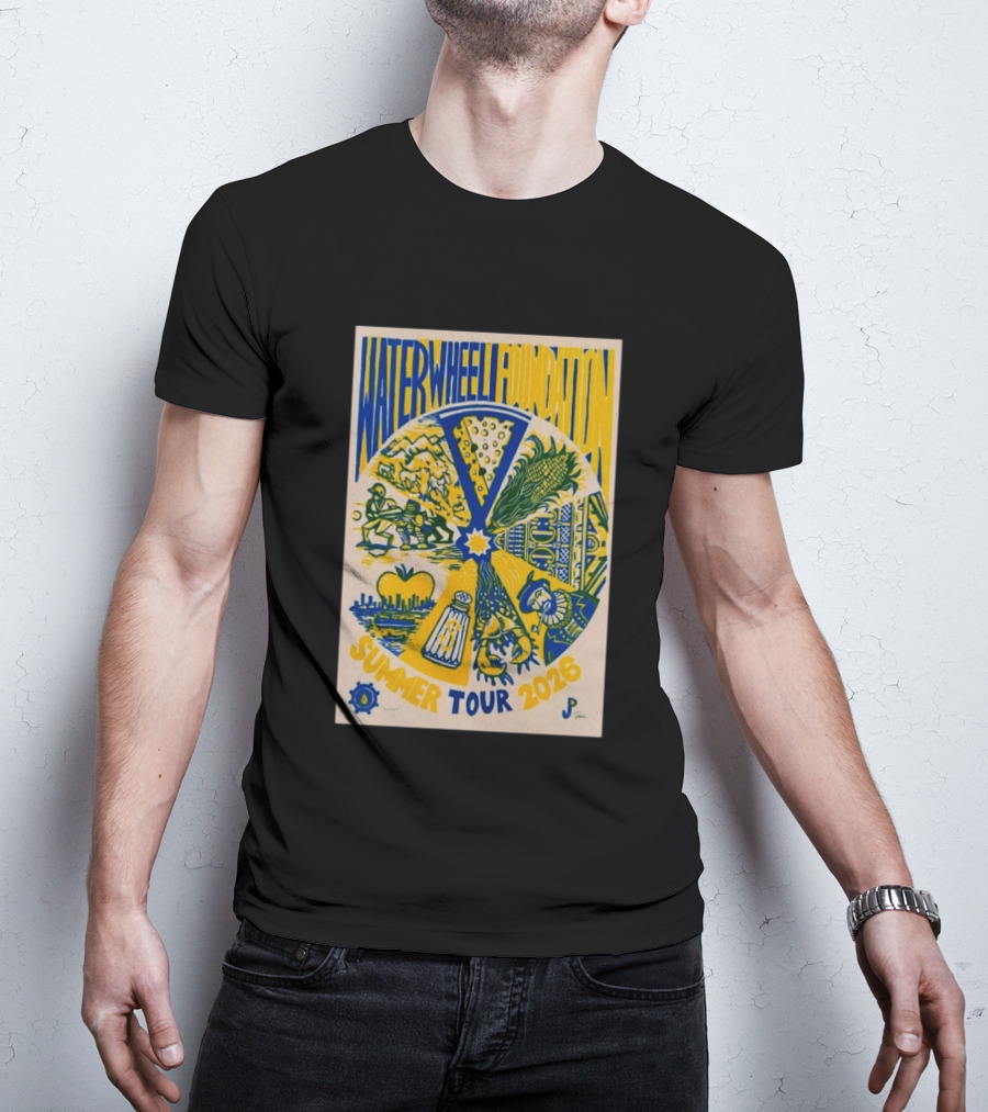 WaterWheel Foundation Summer Tour 2026 Salt Shaker Apple Corn T-Shirt