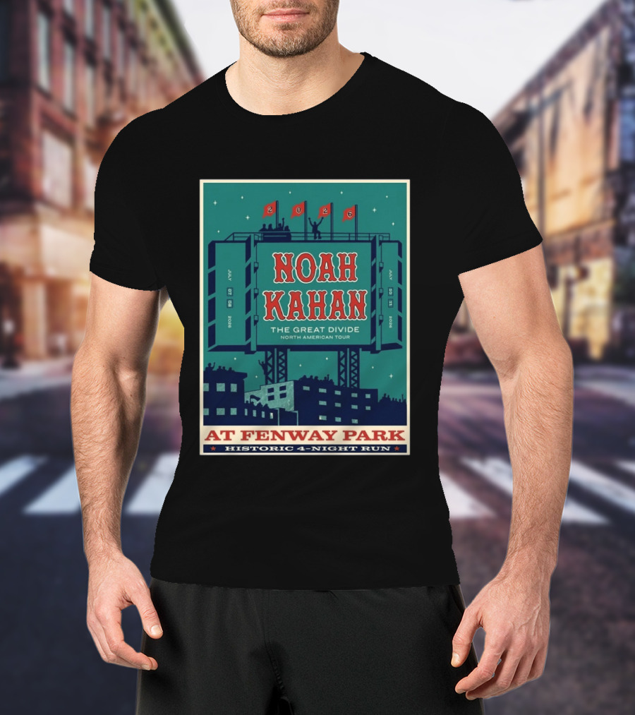 Noah Kahan The Great Divide Tour 2026 Fenway Park July 7 8 10 11 T-Shirt