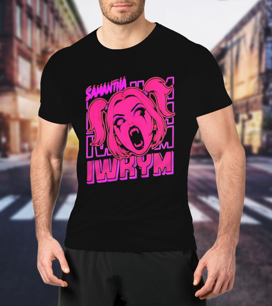 Samantha IWRYM Vampire Girl Goth Horror Pink T-Shirt