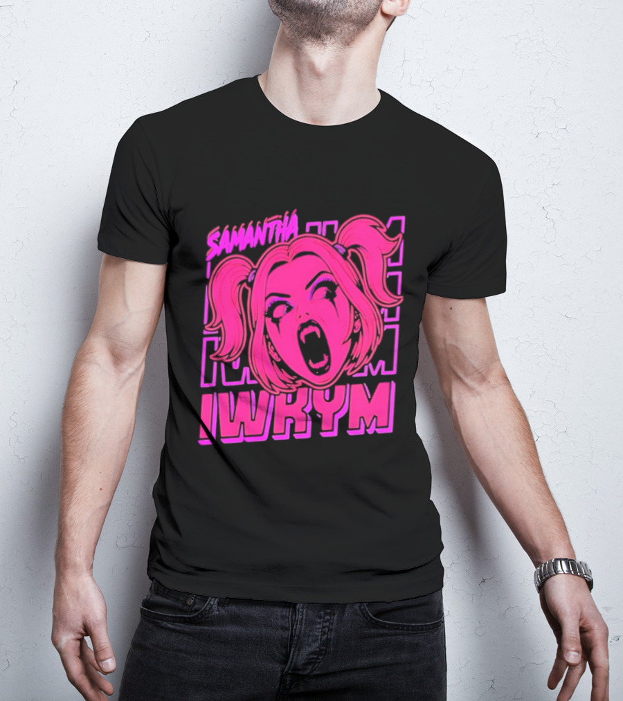 Samantha IWRYM Vampire Girl Goth Horror Pink T-Shirt