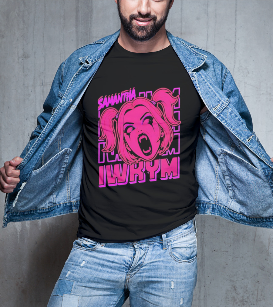 Samantha IWRYM Vampire Girl Goth Horror Pink T-Shirt