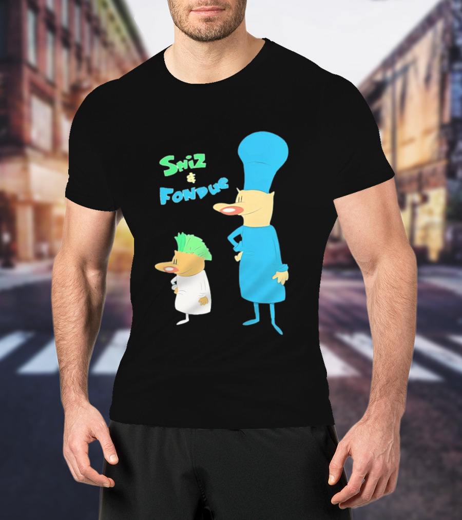 Sniz And Fondue Characters From Nickelodeon 90s Cartoon Series T-Shirt