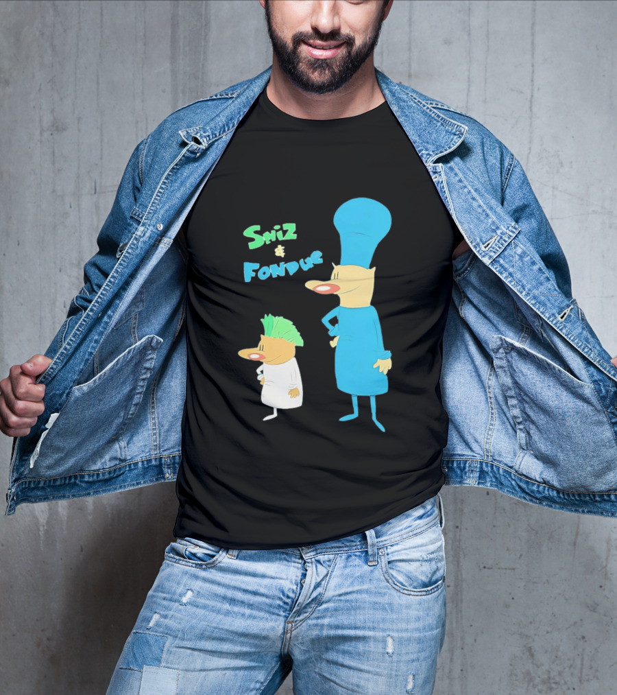 Sniz And Fondue Characters From Nickelodeon 90s Cartoon Series T-Shirt