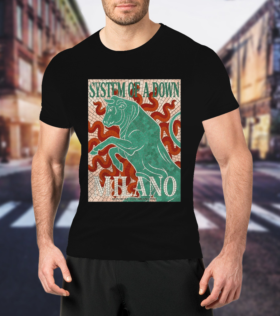 System Of A Down Milano Italy 6 July 2026 Exclusive Pop Up Shop T-Shirt