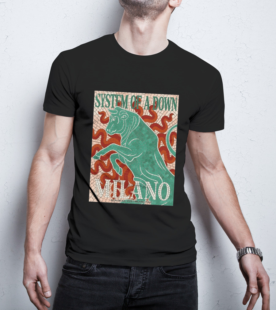 System Of A Down Milano Italy 6 July 2026 Exclusive Pop Up Shop T-Shirt