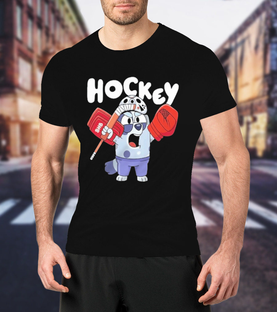 Bluey Hockey Bhb Goalie Cartoon T-Shirt