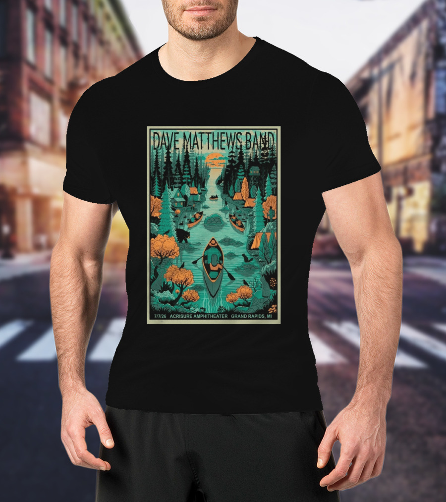 Dave Matthews Band Jul 7 2026 Acrisure Amphitheater In Grand Rapids MI T-Shirt