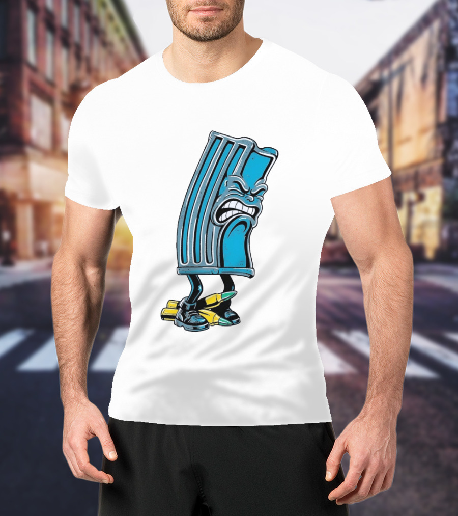 Angry Rifle Magazine With Walking Bullets T-Shirt