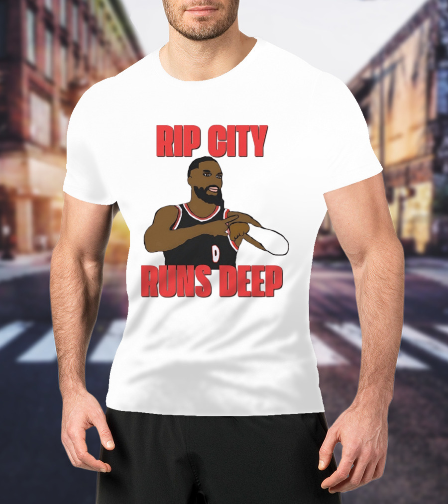Rip City Runs Deep Damian Lillard Portland Trail Blazers T-Shirt