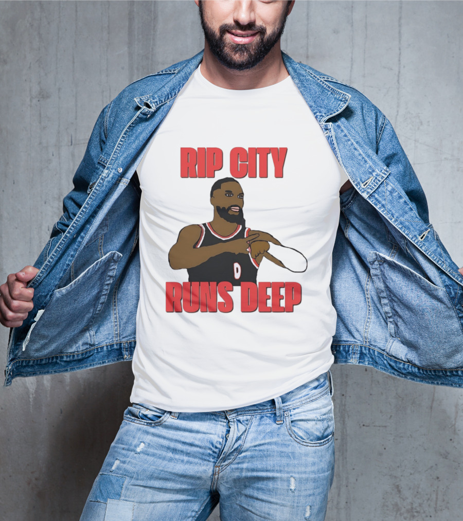 Rip City Runs Deep Damian Lillard Portland Trail Blazers T-Shirt