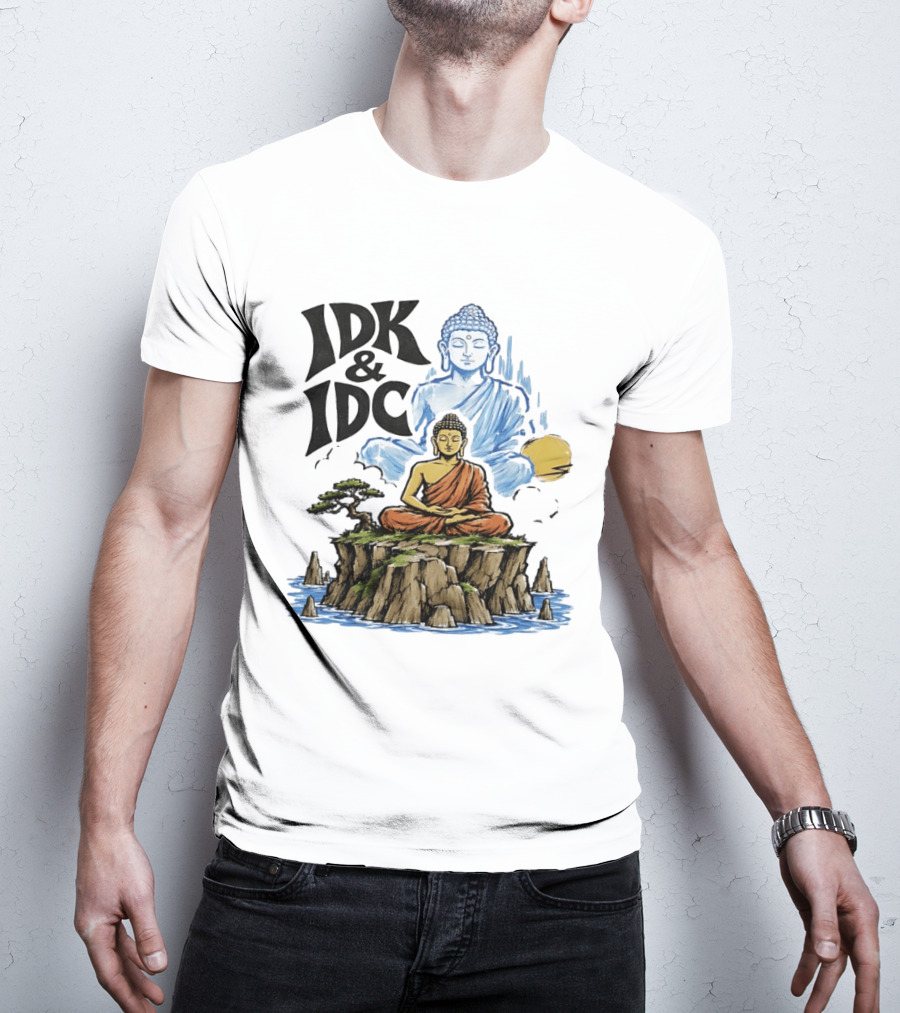 IDK IDC Buddha Meditating On Island With Zen Vibes And Spiritual Calm T-Shirt